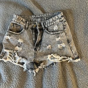 Dark denim shorts